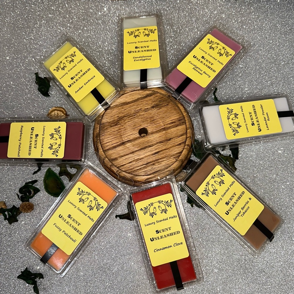 WAX MELTS, SCENT UNLEASHED LLC LUXURY HAND POURED SCENTED WAX MELTS.